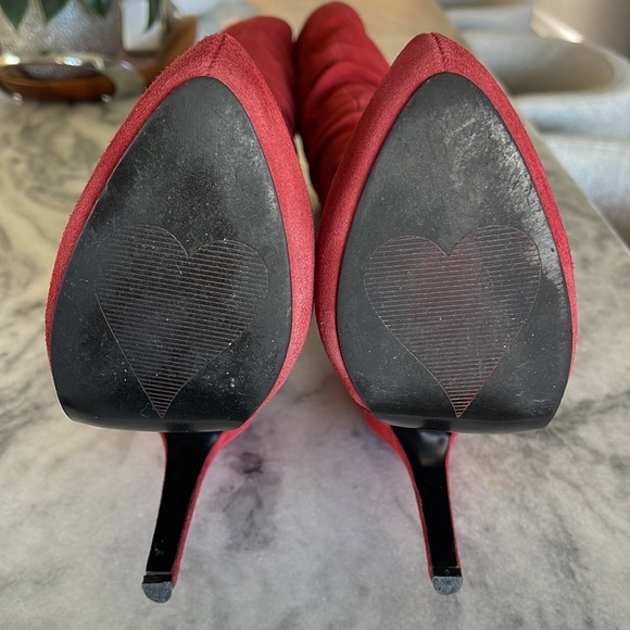 Luichiny ruched suede knee platform boots US 7 - Picture 5 of 12